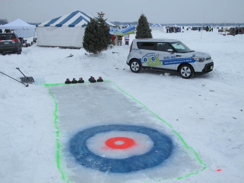 Curling at the Morrie's Chilly Open Hole